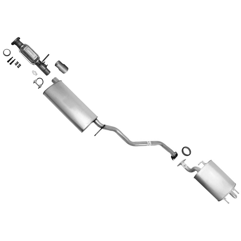 Rear Catalytic Middle Resonator & Muffler Exhaust System for 06/00-03 RX300