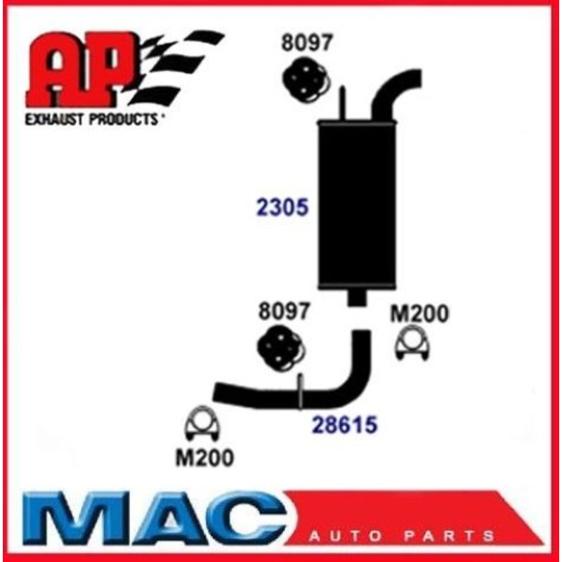 2000-2005 Dodge Neon Rear Muffler & Axle Pipe