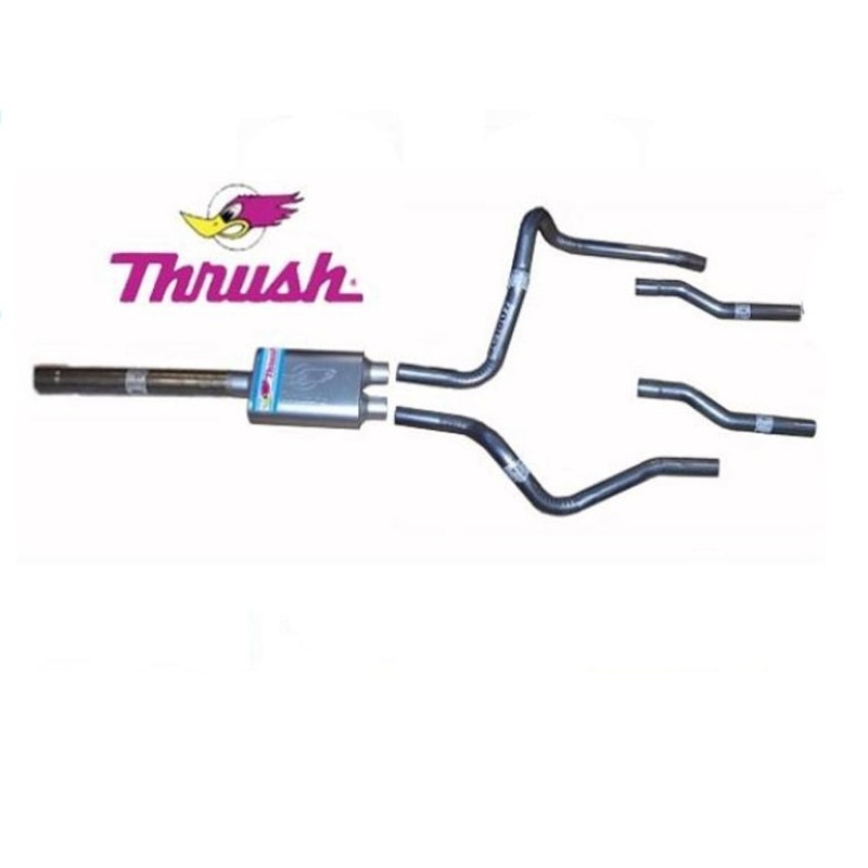 97 to 01 Ford F150 F250 BIG DADDY Mandrel Bent Dual System With Dynomax Muffler