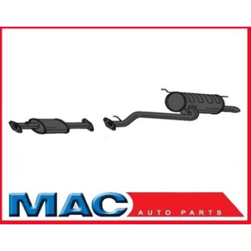Exhaust Front & Rear Muffler For 1999 to Pro Date 03/2000 Hyundai Sonata 2.4L