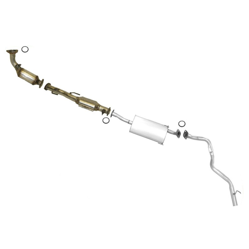 Fits 2001-02 4 Runner 3.4L Front and Rear Converter Middle Muffler and Tail Pipe
