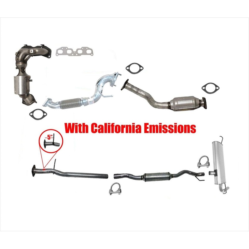 Full Exhaust System For 08-13 Rogue CALIFORNIA EMISSIONS FRONT WHEEL DRIVE