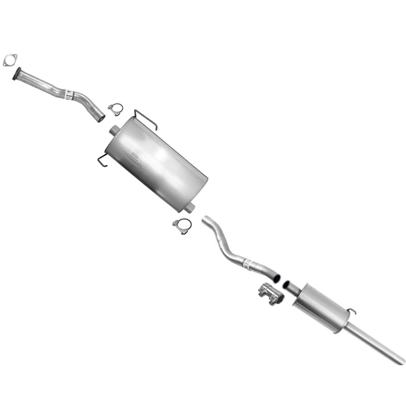 New Middle and Rear Muffler with Gaskets for Toyota Sienna 1998-2000