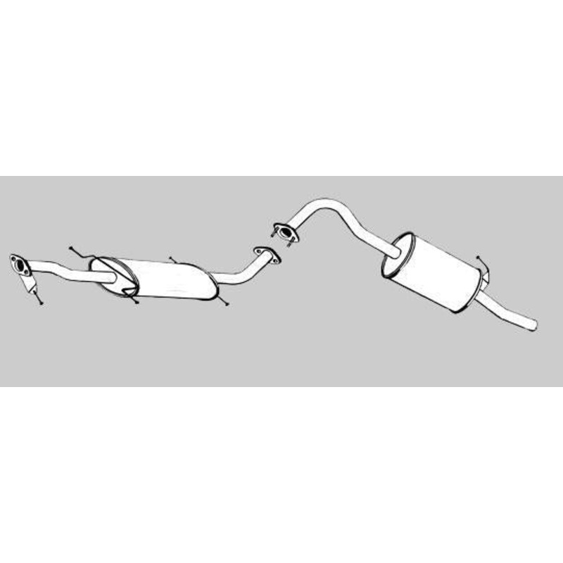 1989-1994 Mazda MPV 2.6L Muffler Exhaust System 2 W/D
