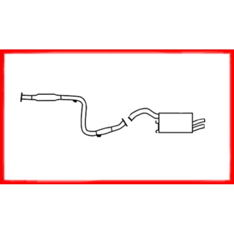 1995-2000 Avenger 2.5L Exhaust Muffler System Walker