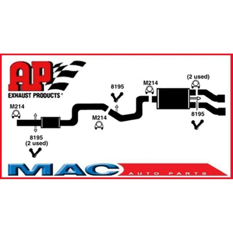 1996-2000 Sebring Convertible Muffler Exhaust Pipe System