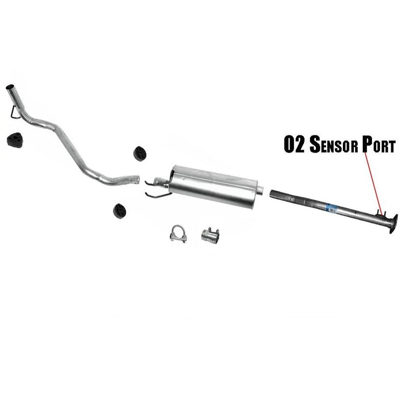 Fits 2001-2004 Crew Cab Tacoma With 122 Inch W/B 2.7L Muffler Exhaust System