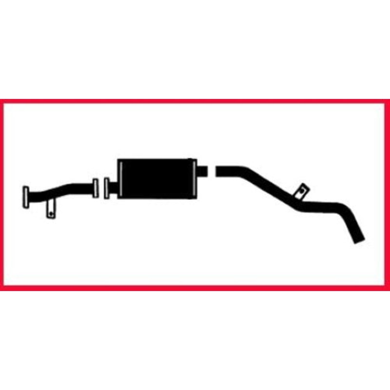Muffler Exhaust System for Nissan Frontier 2.4L 2WD 104" Wheel Base 1998-2000
