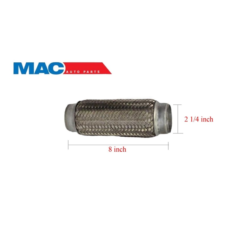 2 1/4" x 8" Flex Pipe Tube Stainless Steel Inner Braid Free Shipping!!!