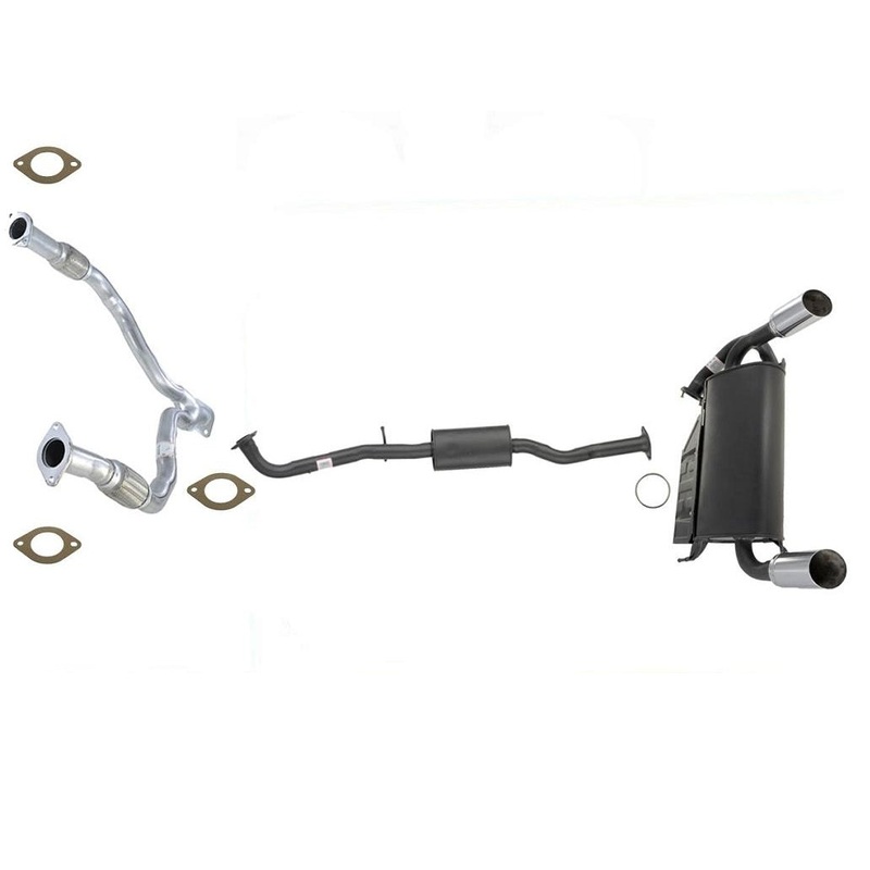For 2003-2004 Infiniti FX35 Full Exhaust Muffler System W/ Gaskets & Chrome Tips