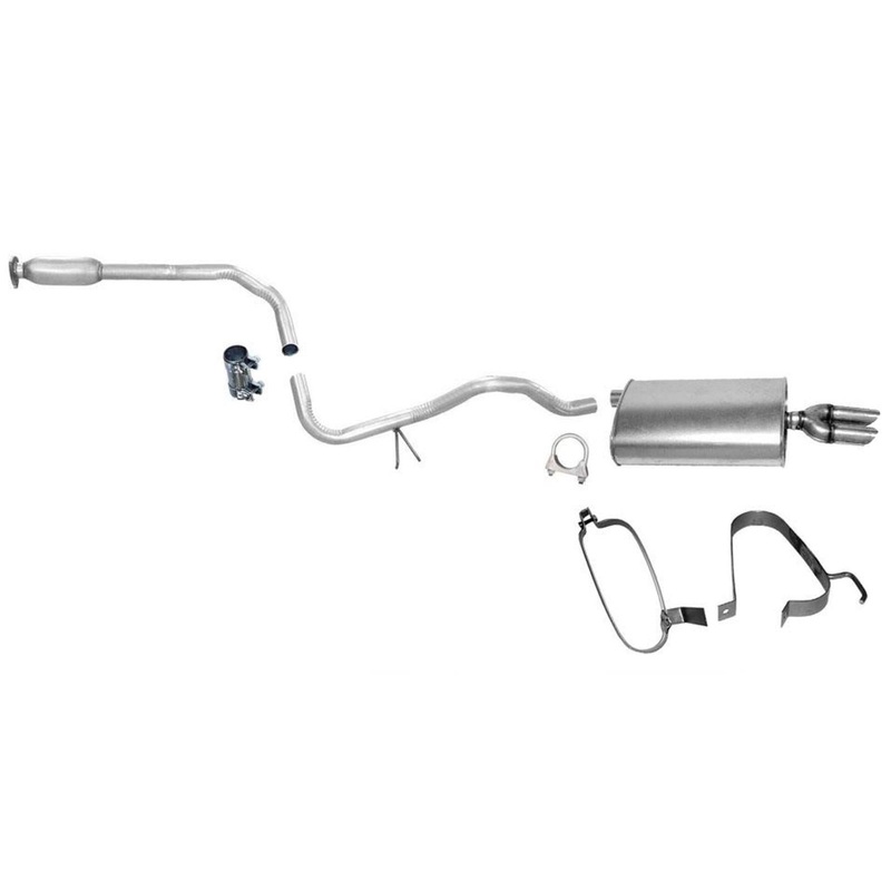 Middle Resonator & Muffler W Dual Tip For Chevrolet Cavalier 2.2L 2.4L 1999-2004