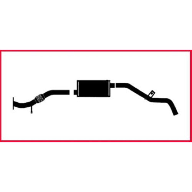 Muffler Exhaust System for Nissan Frontier 2.4L 2WD RWD 116" WB 2001-2003