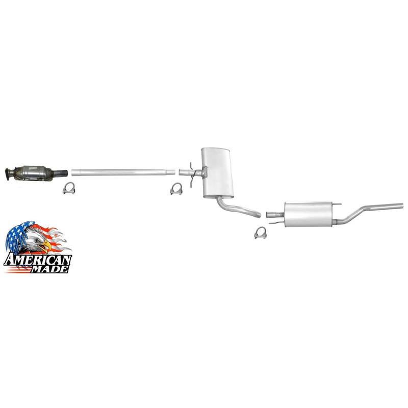 Muffler Exhaust System MADE IN USA for Volkswagen Jetta 2.0L ABA Engine Code