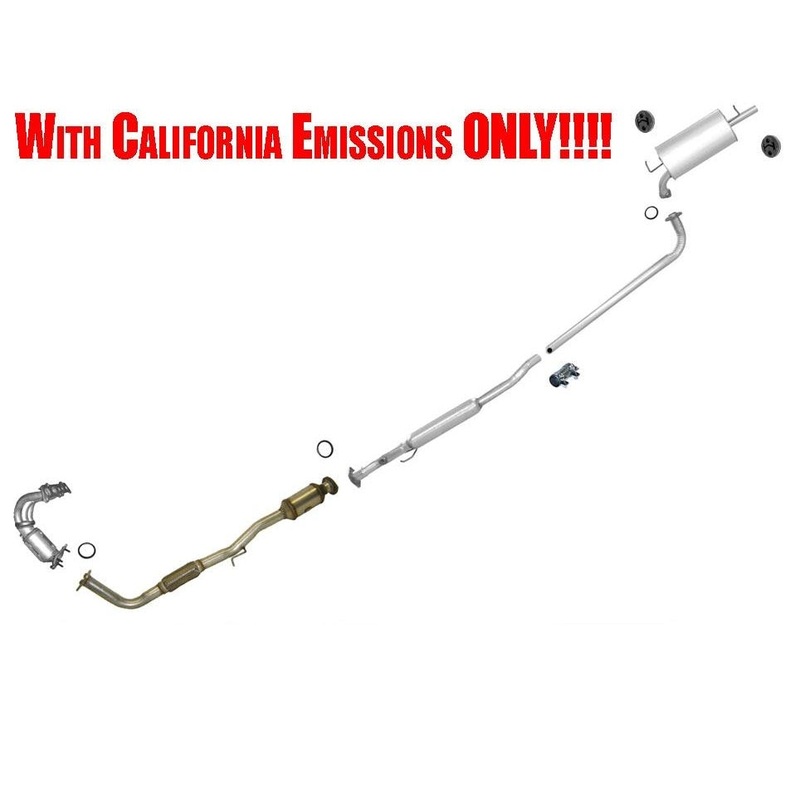 97-01 Camry 2.2L California Emissions (2) Converter Muffler Exhaust Pipe System