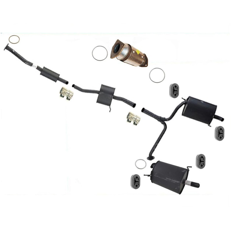 Fits 03-05 Accord 3.0L 4Dr Rear Converter & Exhaust System Dual Rear Mufflers