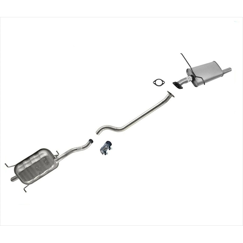Middle Muffler Extension Pipe & Rear Muffler For 2001-2004 Santa Fe 2.4L