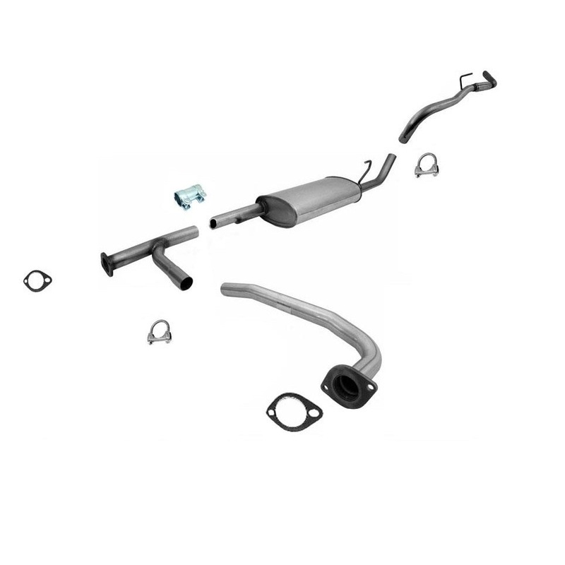 Middle Muffler & Tail Pipe w Gaskets for Nissan Frontier Standard Cab 4.0L 05-14