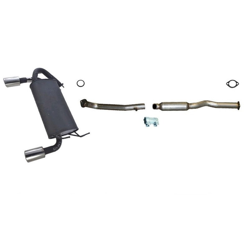 Middle Resonator Pipe and Rear Muffler With Chrome Tips For Infiniti FX45 03-04