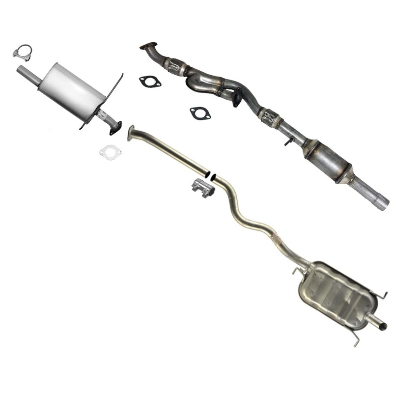 Rear Converter Middle Resonator & Muffler Fits Hyundai Santa Fe 2.7L 01-04
