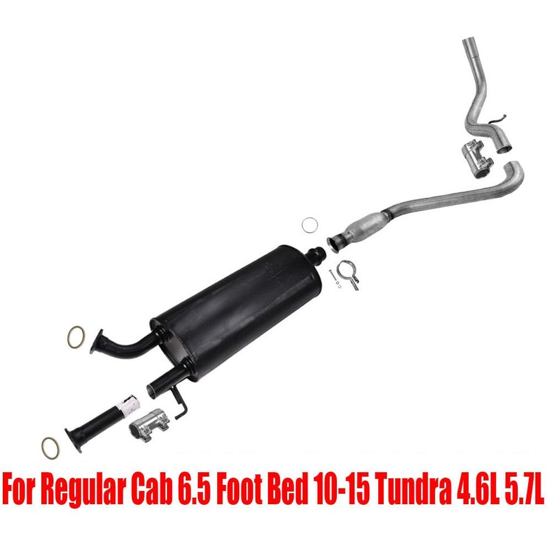 Exhaust Muffler Tail Pipe for Toyota Tundra 4.6L 5.7L 6.5 Foot Regular Bed 10-15
