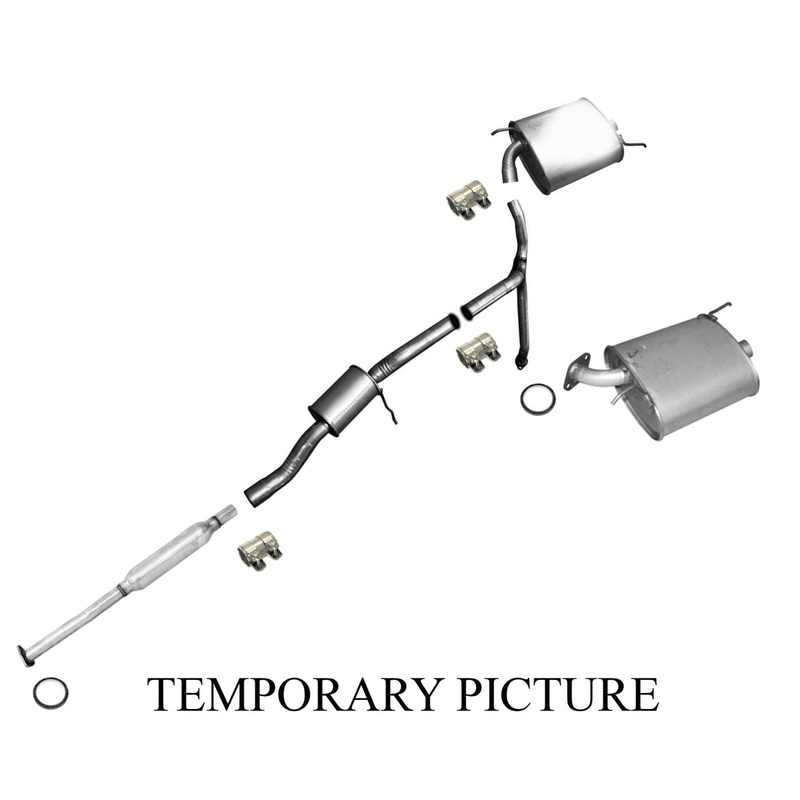 Exhaust System Extension Pipe Dual Muffler with Gasket for 04-08 Acura TL 3.2L