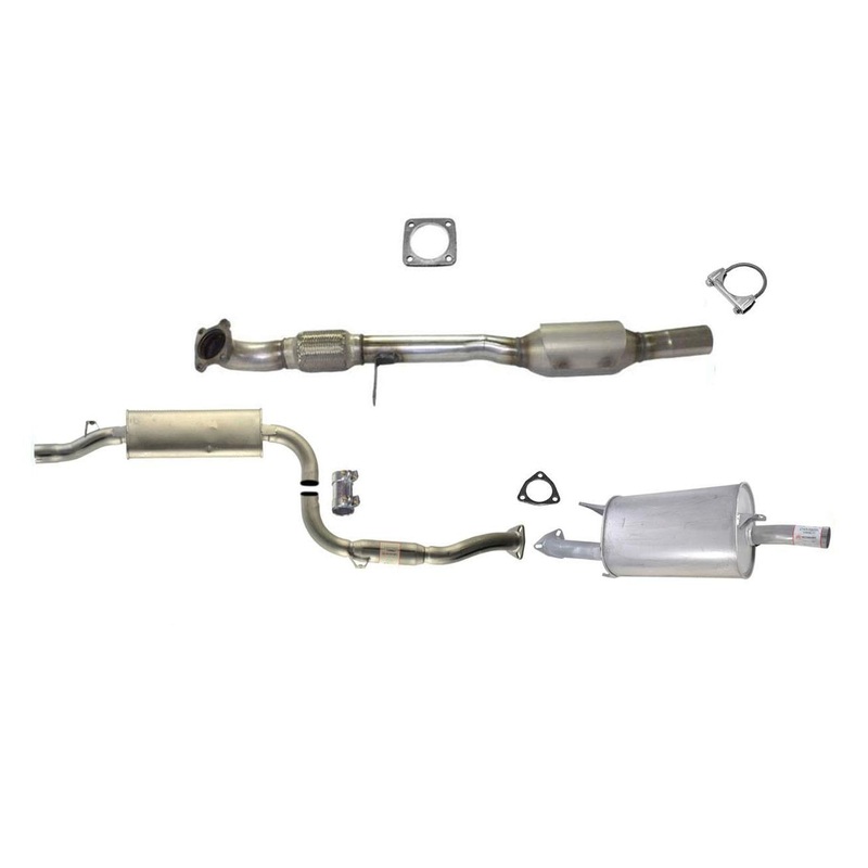 Exhaust System Rear Converter Middle Resonator & Muffler For V40 S40 1.9L 01-04