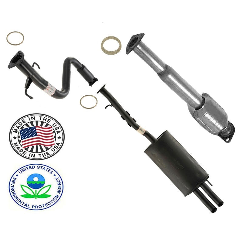 Fits 96-04 Acura RL 3.5L Rear Converter Middle Pipe & Muffler Exhaust System