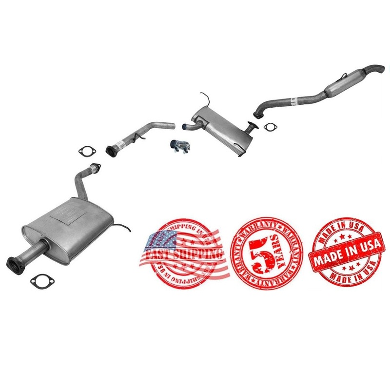 Fits For 02-05 Kia Sedona Exhaust System Frt & Rear Muffler and Pipes New