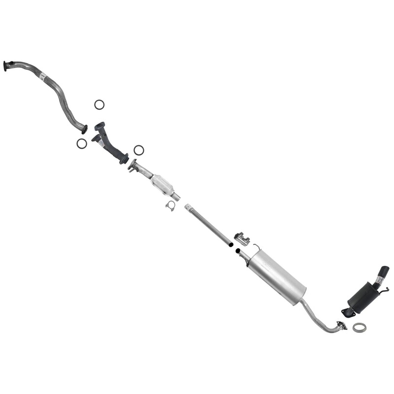 Front Pipe Y Pipe Rear Converter Muffler & Resonator For Highlander 08-13 3.5L