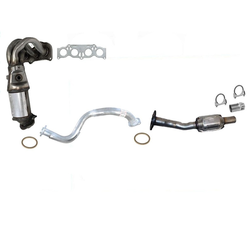 Front & Rear Converters and Front Pipe For 06-08 Toyota Rav4 2.4L