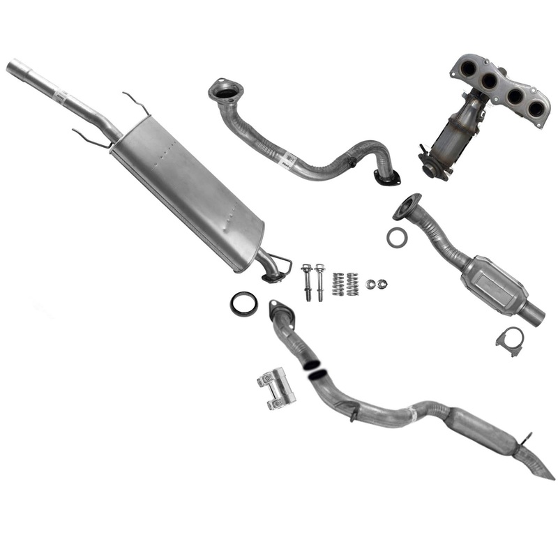 Front & Rear Converters Full Exhaust System For 06-08 Toyota Rav4 2.4L