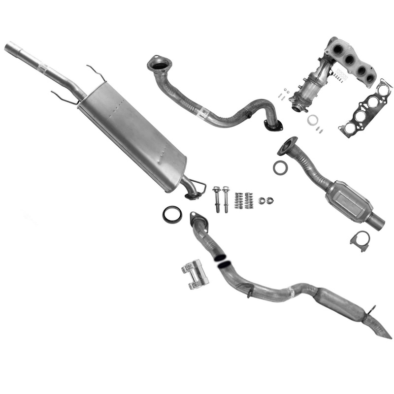 Front & Rear Converters Full Exhaust System For 09-12 Toyota Rav4 2.5L
