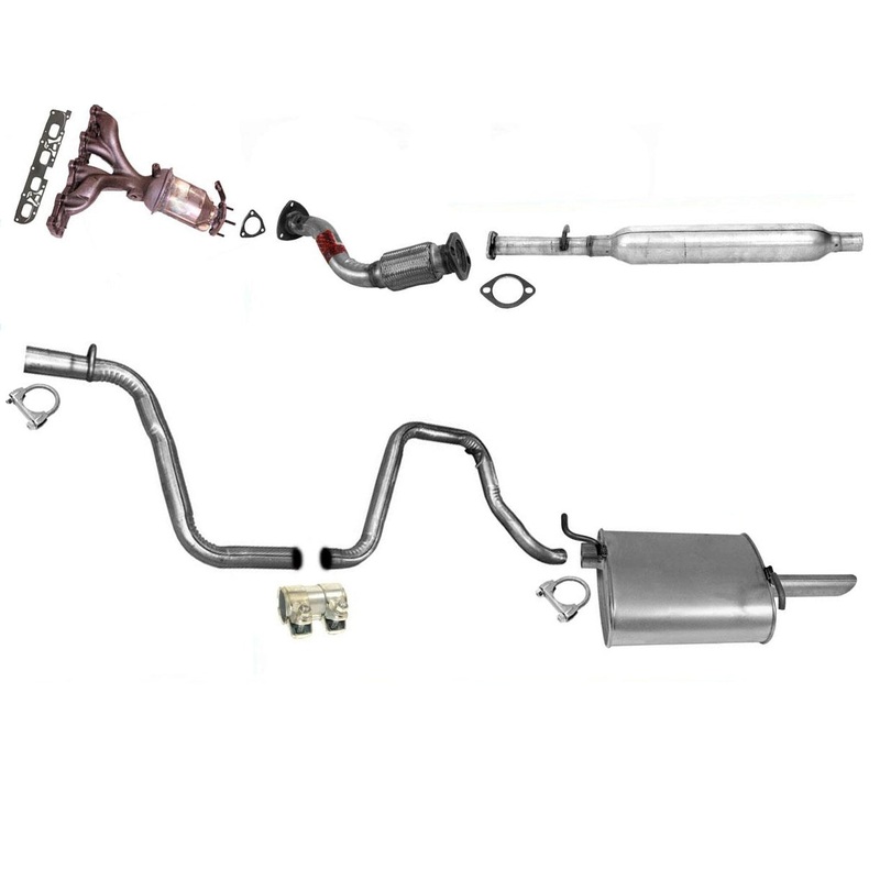 Full Exhaust System Front & Rear Converter Muffler for Chevy Malibu 2.2L 04-08