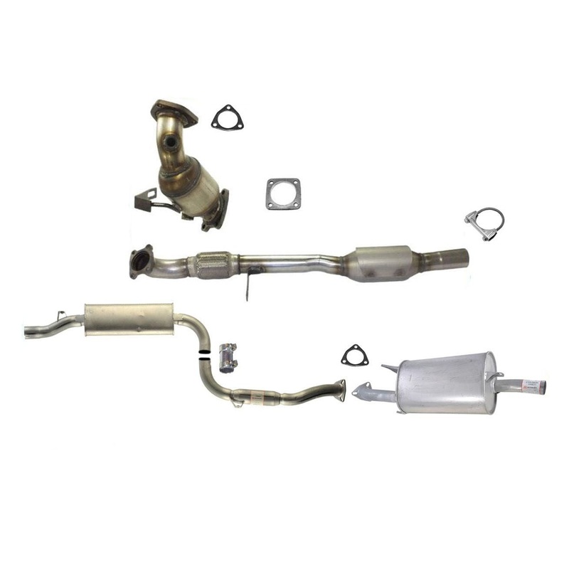Full Exhaust System Front Rear Converter Resonator & Muffler For V40 1.9L 01-04