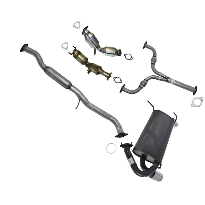 Full Exhaust System Left Right Converters Y Pipe Muffler For Nissan 350Z 03-06