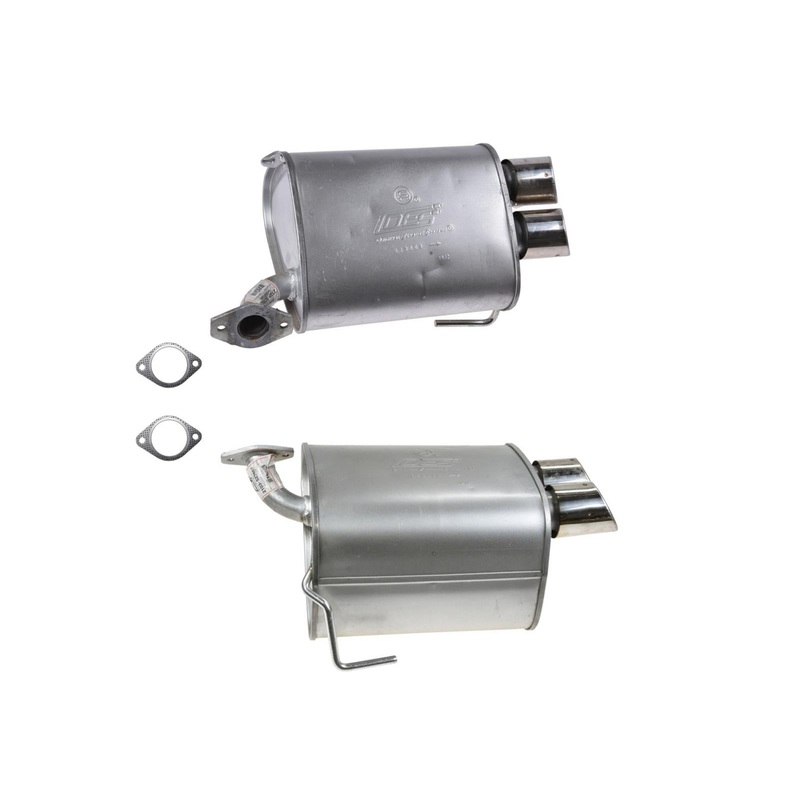 Left & Right Dual Rear Mufflers for 12-14 Subaru Impreza 2.5L Turbo WRX 4 Door