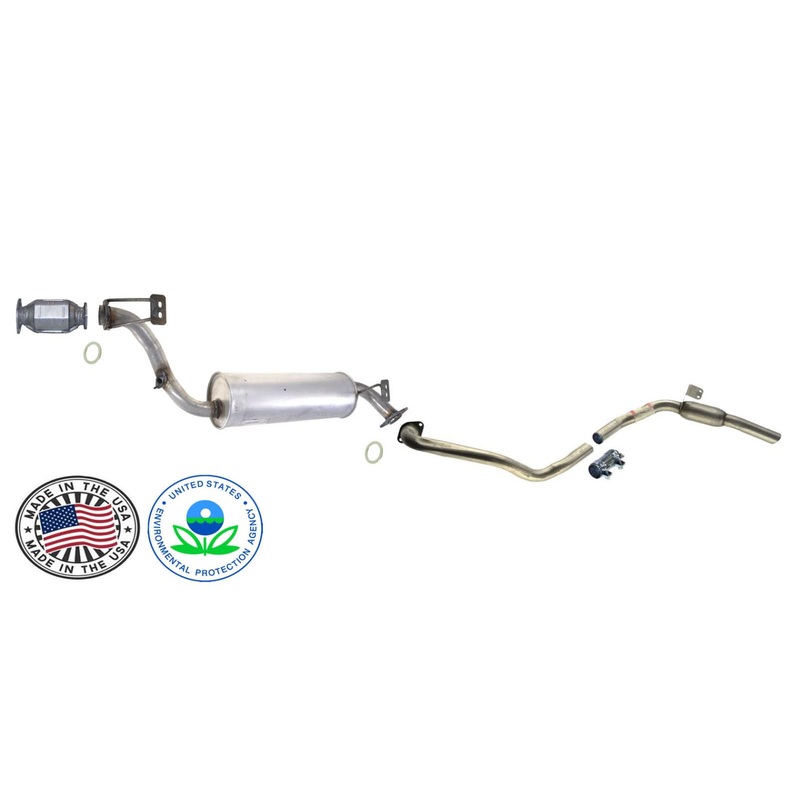 Lower Catalytic Converter Front & Rear Mufflers for Toyota Landcruiser 1995-1997