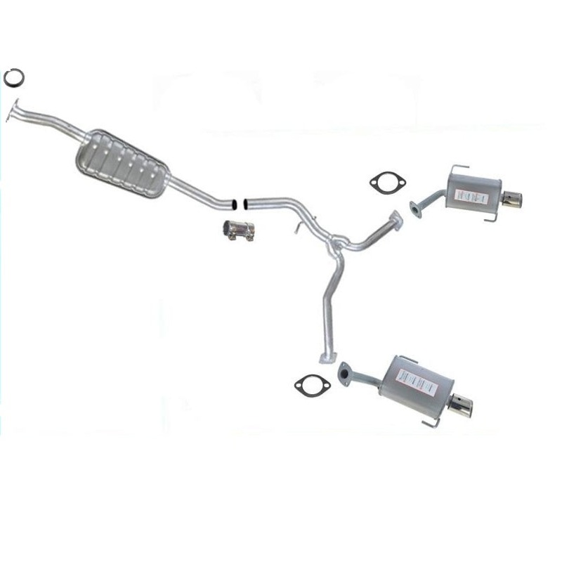 Middle Resonator & Mufflers With Tips fits For 2010-2012 Subaru Tribeca 3.6L H6