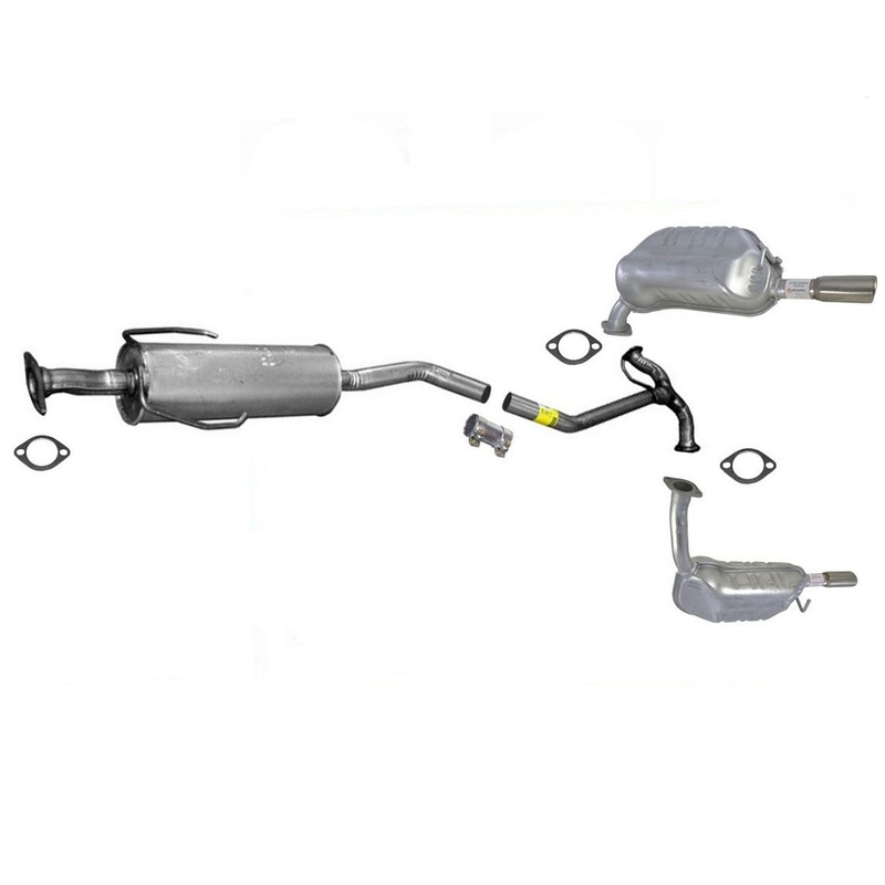New Exhaust System For 2006-2008 Mazda 6 2.3L Middle Resornator & Mufflers