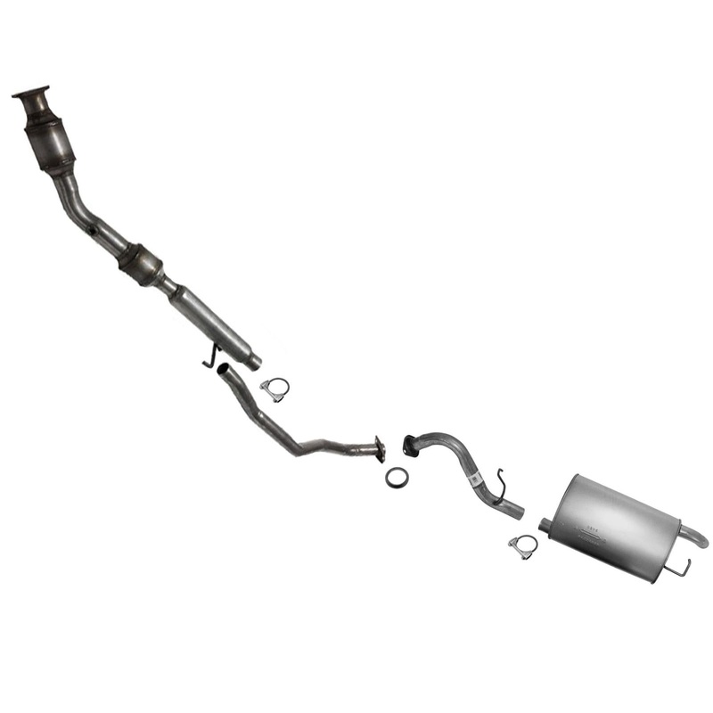 Rear Catalytic Converter with Middle Resonator & Muffler for Corolla 09-12 1.8L