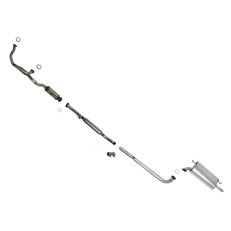 Rear Converter Resonator & Muffler For Toyota Solara 99-02 V6 CALIFORNIA EMI.