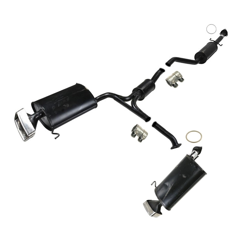 Dual Mufflers Exhaust System For Front Wheel Drive 2009-2011 Acura 3.5L TL
