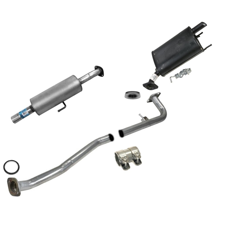 Exhaust Resonator W/ Extension Pipe & Muffler For Toyota Camry 2.5L 2012-2017