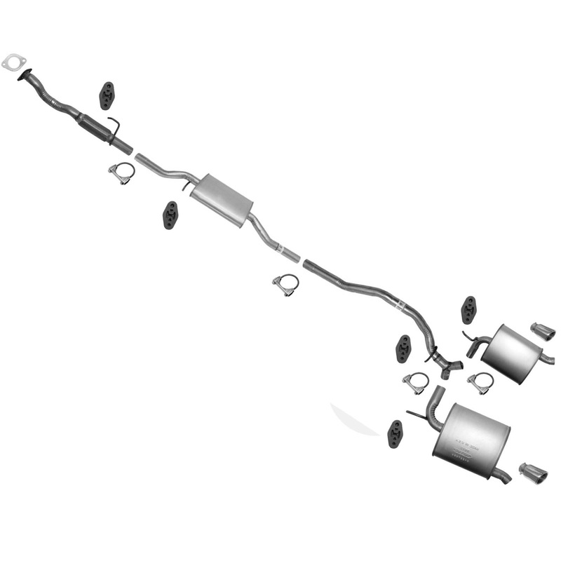 Exhaust System Kit Pipes Dual Muffler for 2007-2010 Ford Edge Lincoln MKX 3.5L