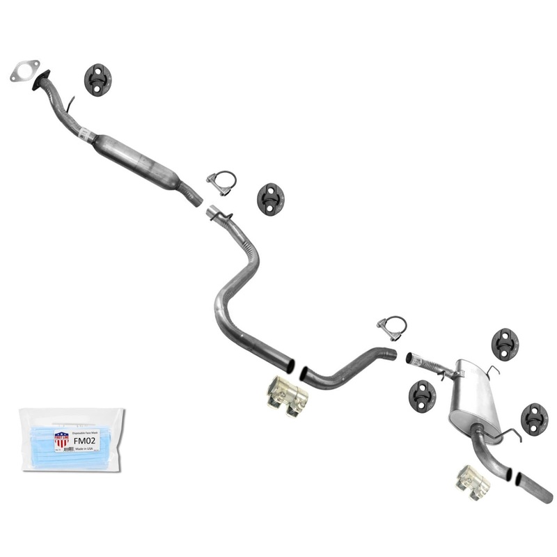 Exhaust System Pipe Muffler Gaskets Hangers For 2006-2007 Pontiac G6 2.4L