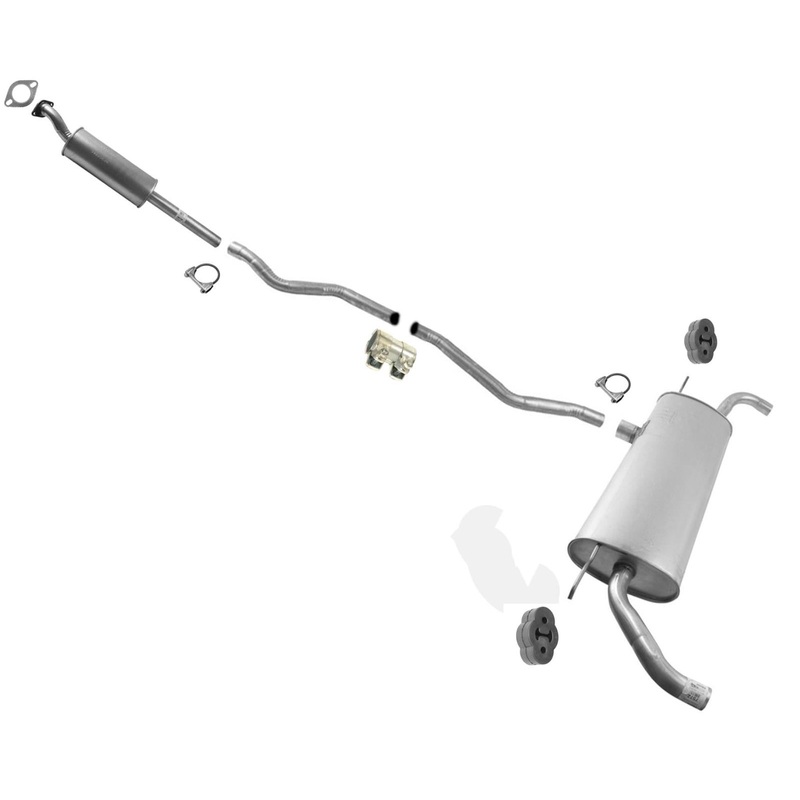 Exhaust System Pipes Muffler for Ford Fusion 13-16 Front Wheel Drive 2.0L Turbo