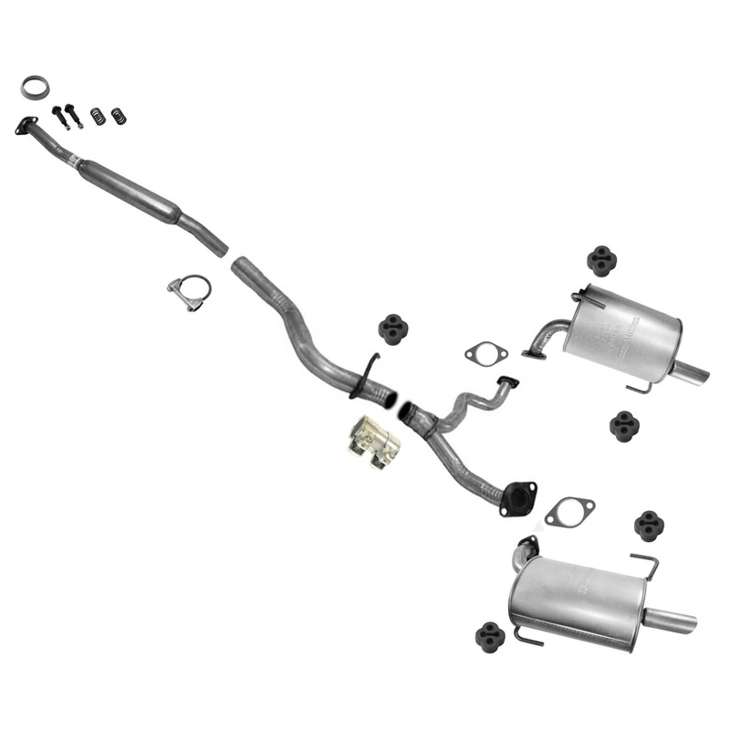 Exhaust System Resonator Pipe Dual Muffler for 2006-2009 Legacy 2.5L Natural Asp