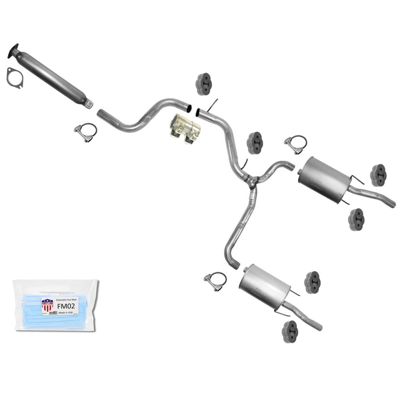 Exhaust System Resonator Pipe Dual Muffler For 2006-2011 Chevrolet Impala 3.9L