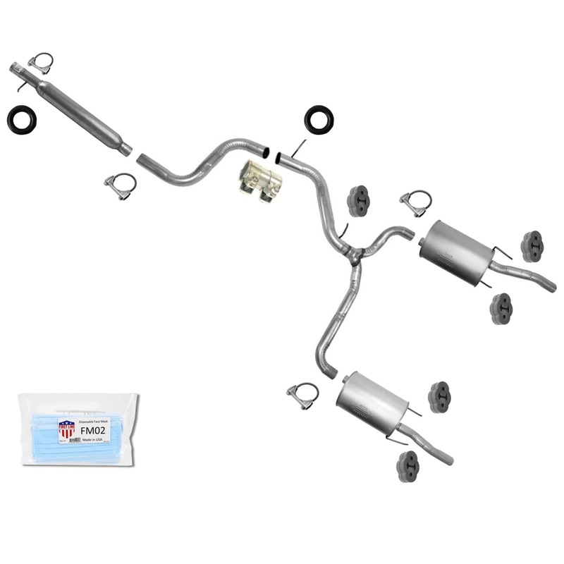 Exhaust System Resonator Pipe Dual Muffler For 2012-2016 Chevrolet Impala 3.6L