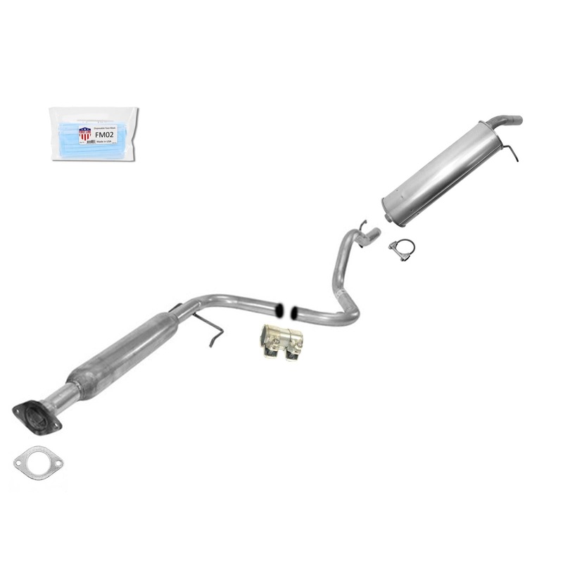 Exhaust System Resonator Pipe Muffler For 2005 2006 2007 Saturn ION 2.2L